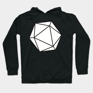 D20 Outline Black Hoodie